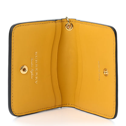 Burberry Calfskin Haymarket Check Appliqué Card Case Charm Yellow 5 of 8
