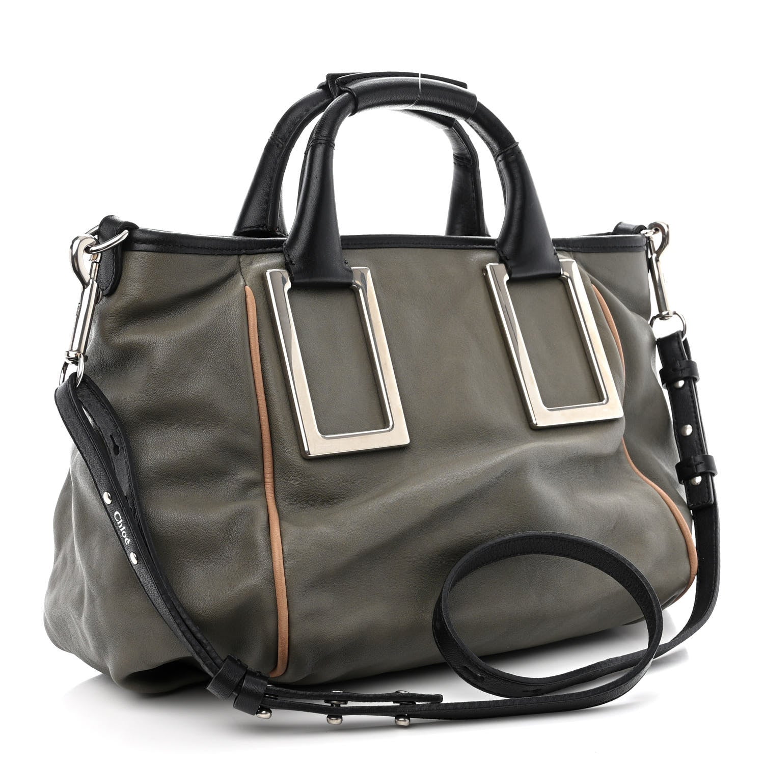Chloe Tumbled Lambskin Ethel Satchel Black 3 of 16