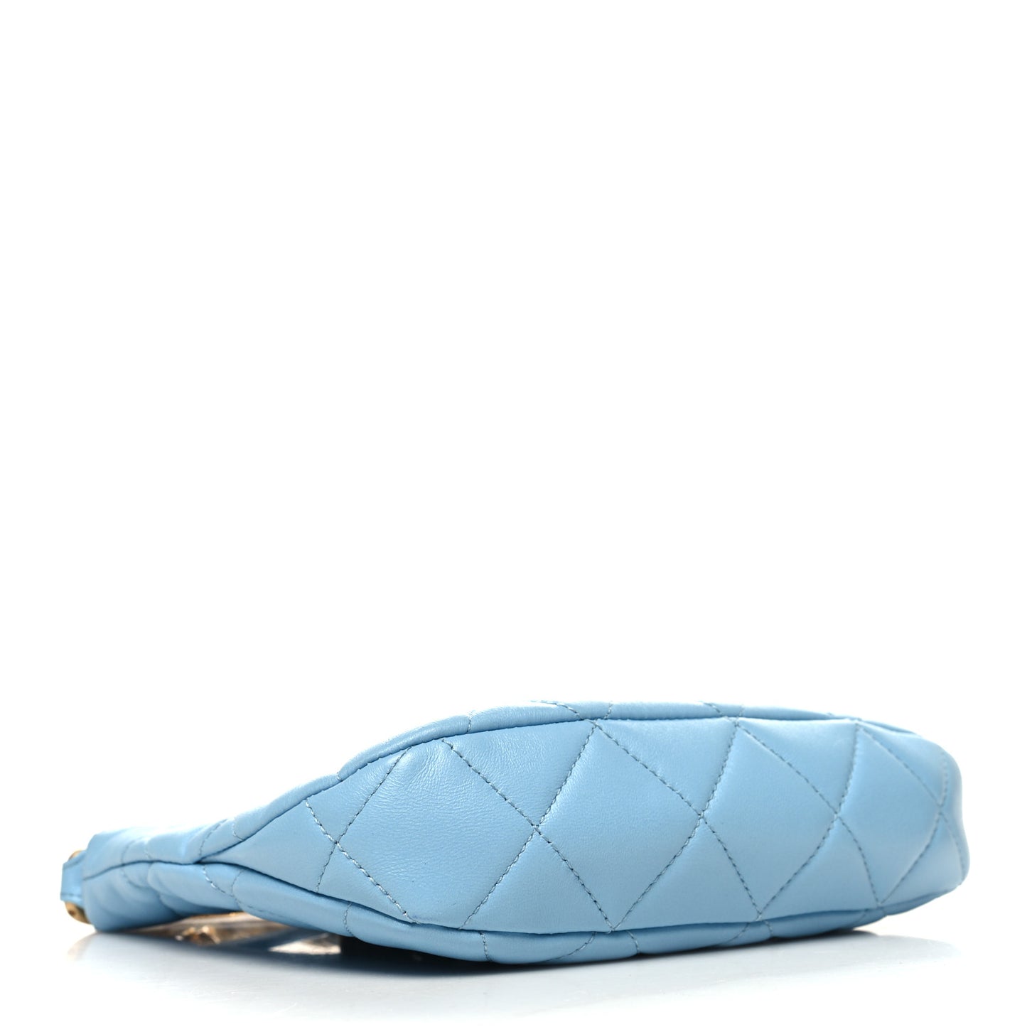 Lambskin Quilted CC Chain Hobo Blue