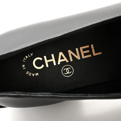Chanel Lambskin Quilted Boy Loafers 38.5 Black 6 of 8