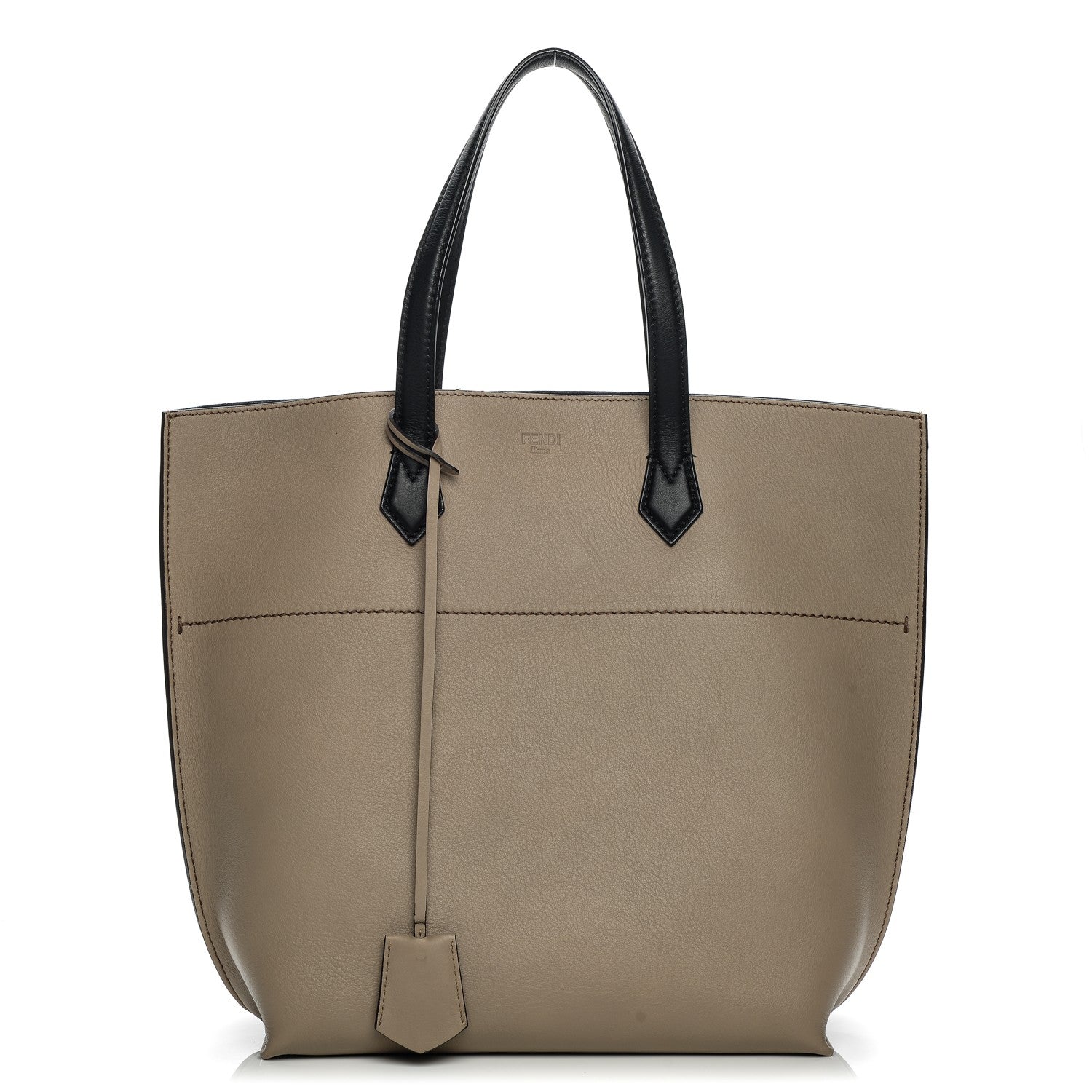 Fendi Vitello All In Shopper Tote Tortora Black 1 of 8
