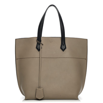 Fendi Vitello All In Shopper Tote Tortora Black 1 of 8