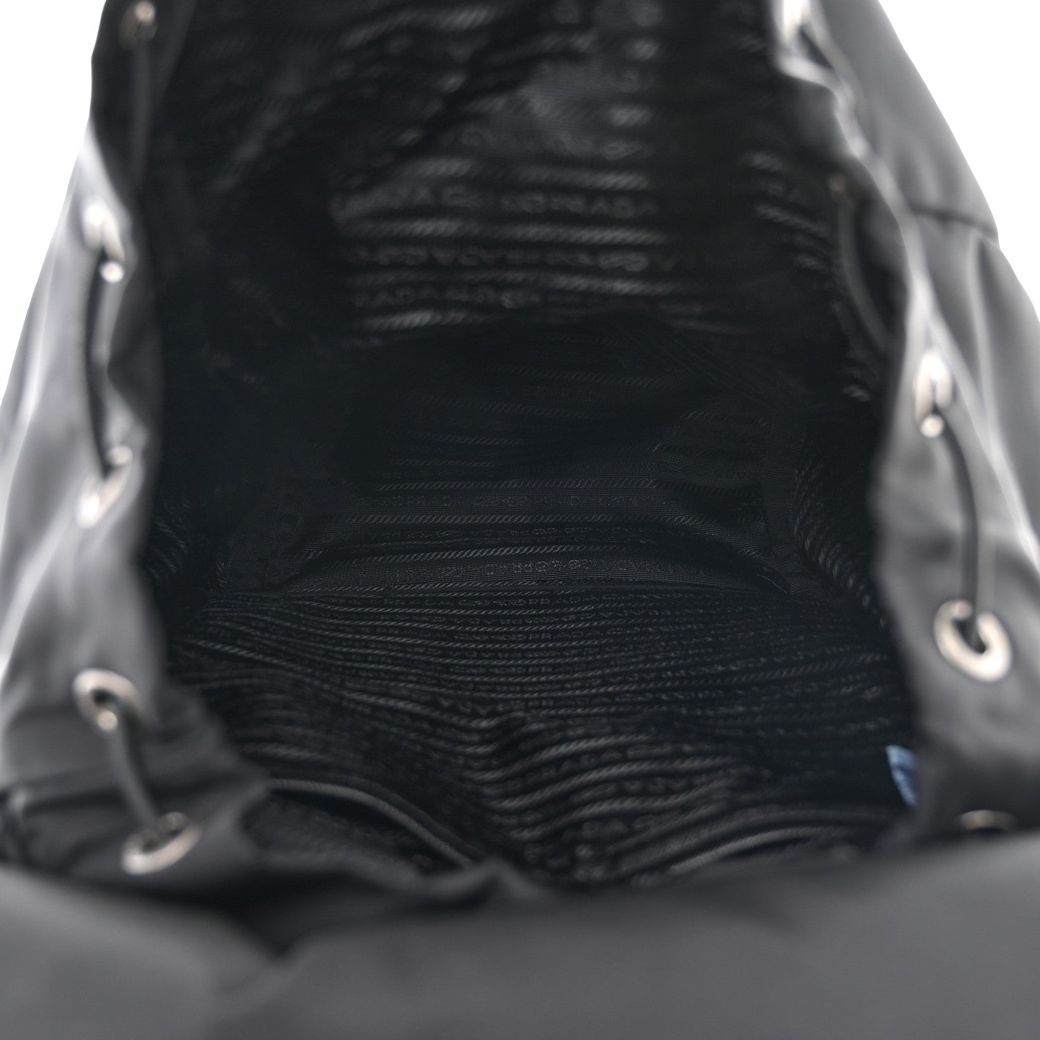 Prada Re-Nylon Saffiano Logo Double Buckle Backpack Black 5 of 10