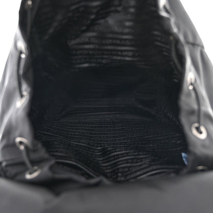 Prada Re-Nylon Saffiano Logo Double Buckle Backpack Black 5 of 10
