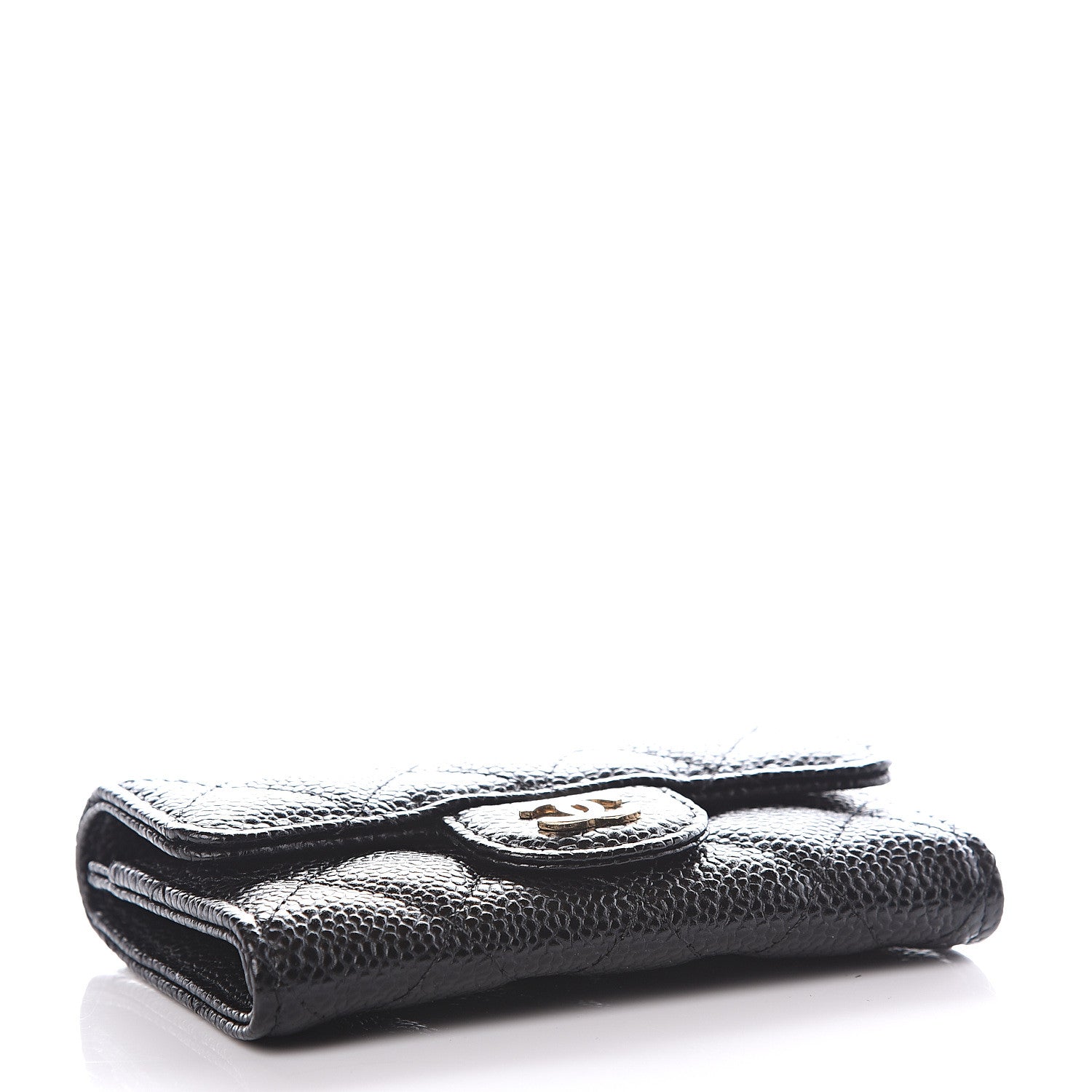 Chanel Caviar Quilted Flap Card Holder Wallet Black 3 of 11