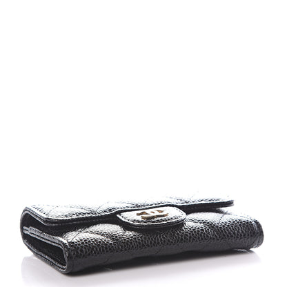 Chanel Caviar Quilted Flap Card Holder Wallet Black 3 of 11