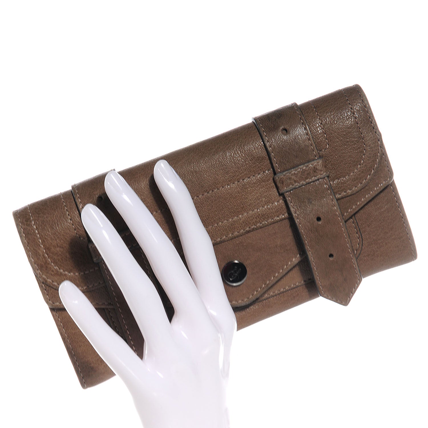 Proenza Schouler Leather PS1 Continental Wallet Smoke 2 of 8