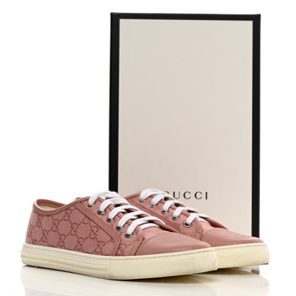 Gucci GG Monogram Calfskin Womens Low Top Sneakers 40 Pink Soft Pink 16 of 16
