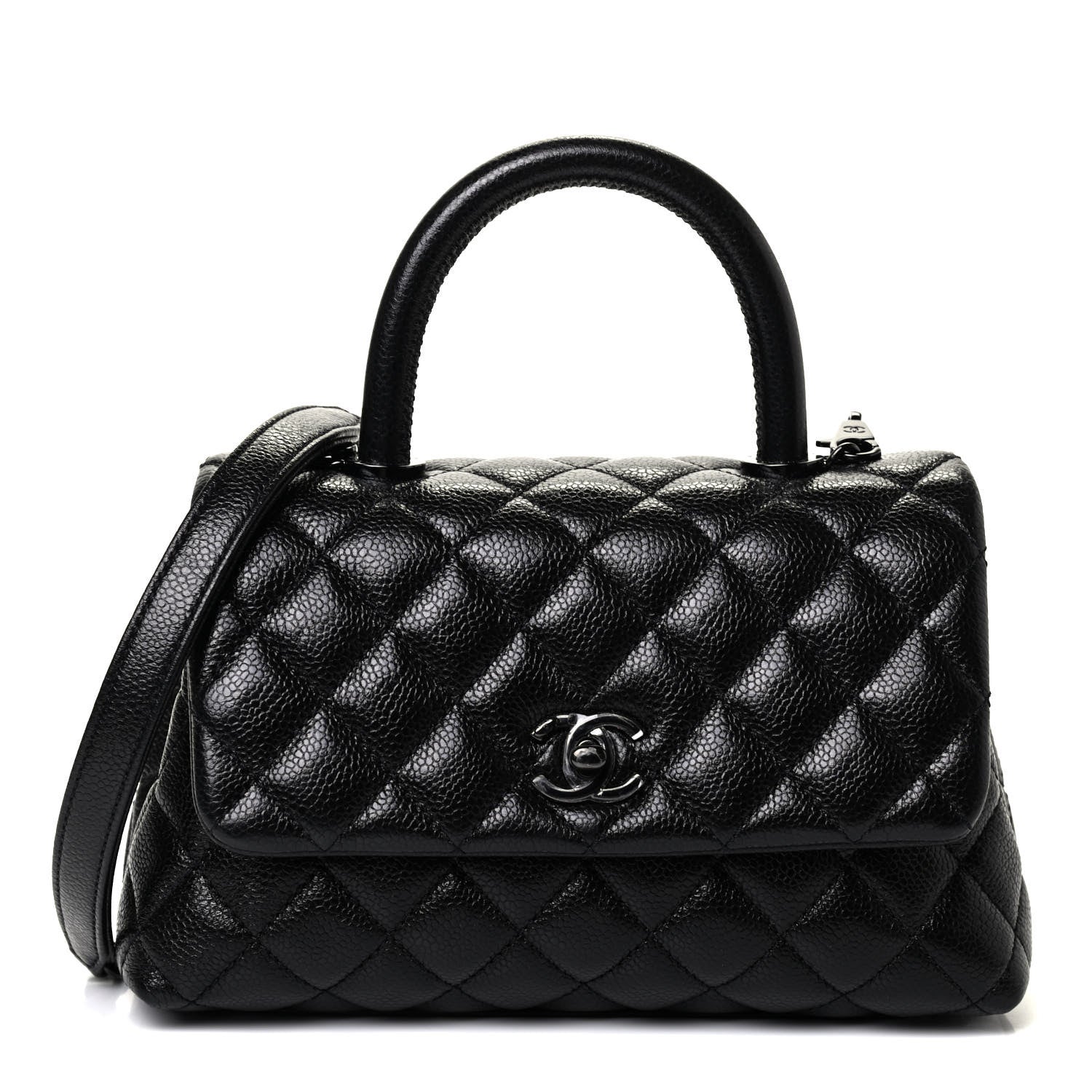 Chanel Caviar Quilted Mini Coco Handle Flap So Black 1 of 4