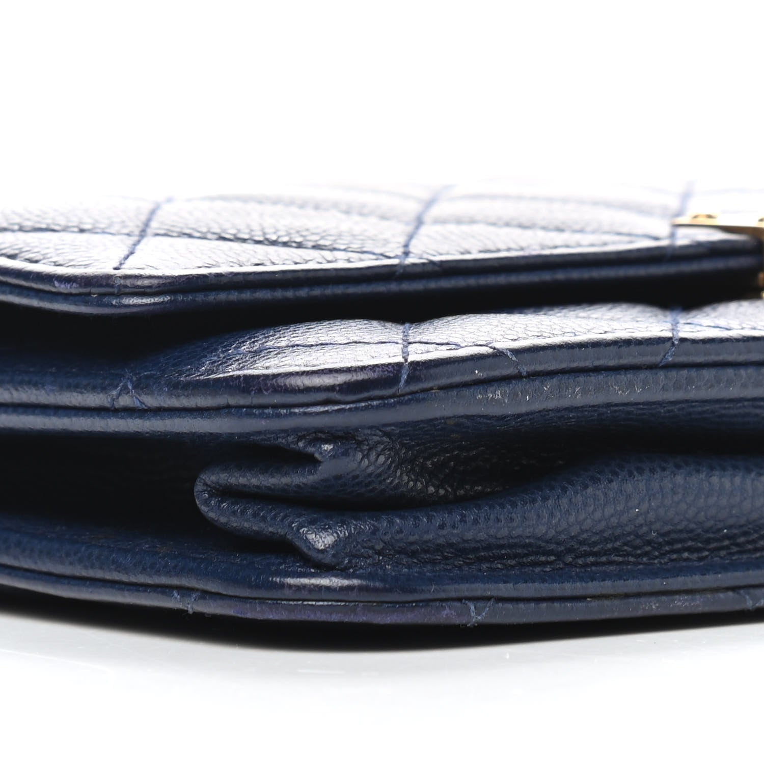 Chanel Caviar Quilted Golden Class Wallet On Chain WOC Navy 9 of 10