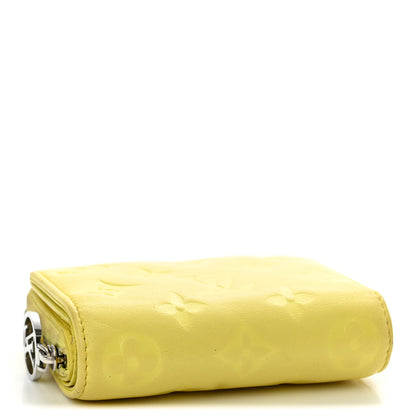 Louis Vuitton Lambskin Embossed Monogram Lou Coussin Wallet Yellow 4 of 10