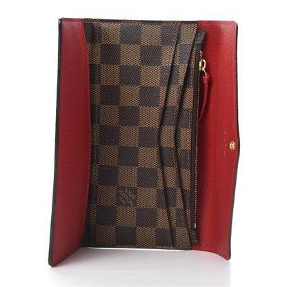 Louis Vuitton Damier Ebene Josephine Wallet Red 4 of 9