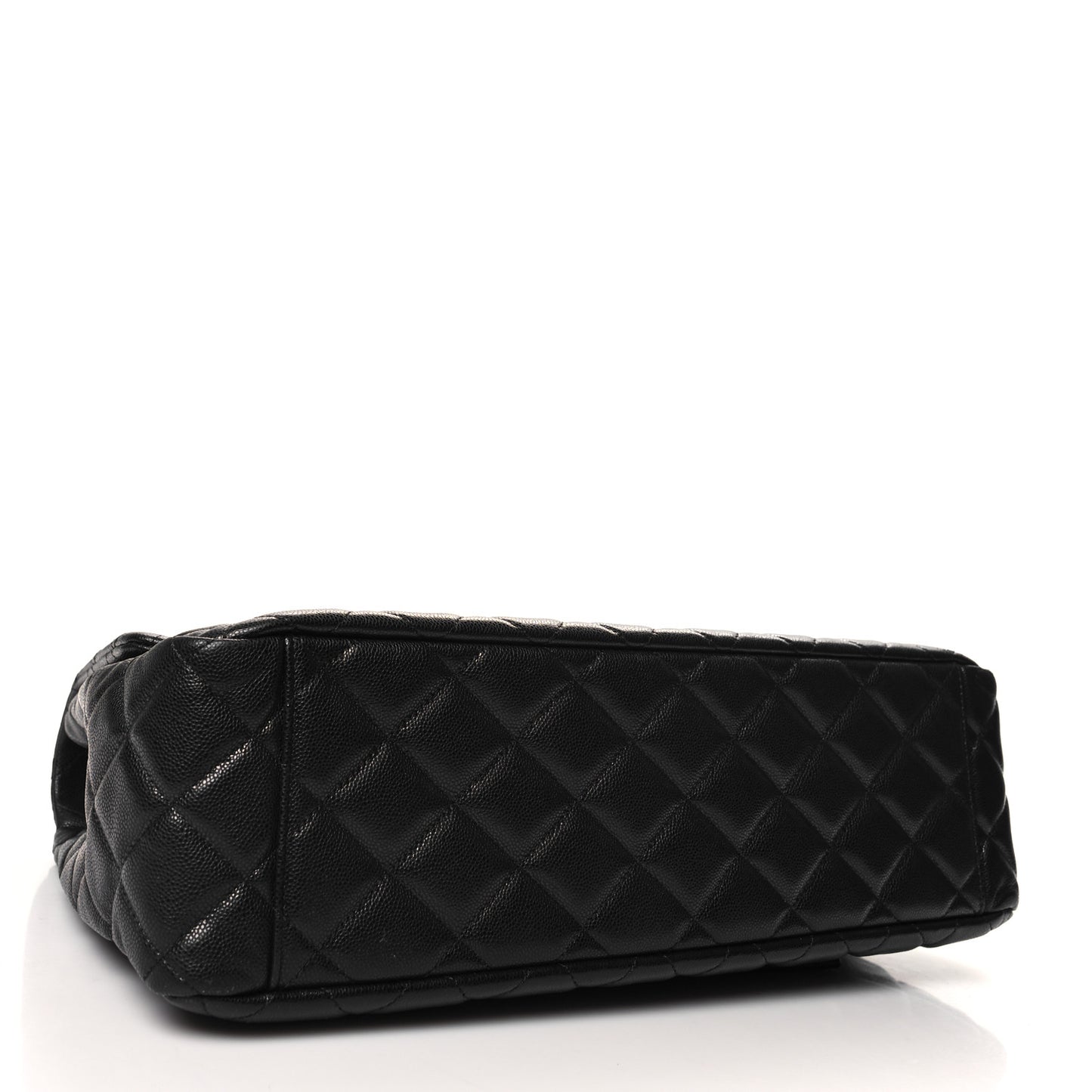 Caviar Quilted XXL Travel Flap Bag Black