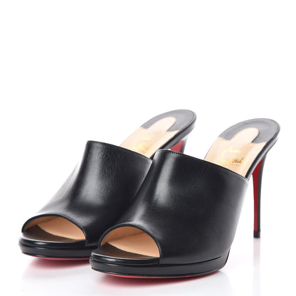Christian Louboutin Nappa Pigamule 100 Slide Sandals 38.5 Black 4 of 10