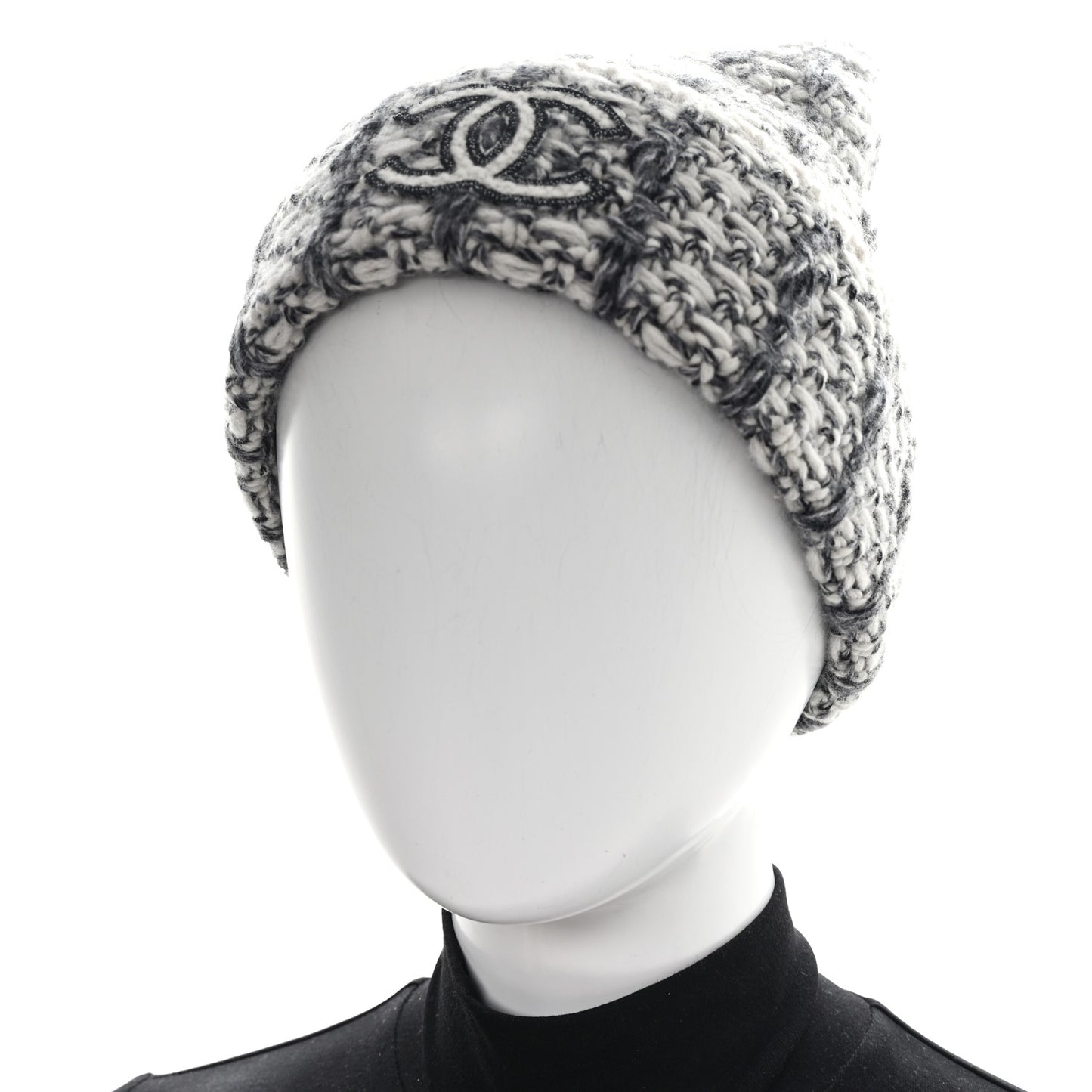 Cashmere CC Beanie Hat Grey Ecru