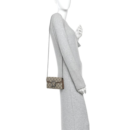Gucci GG Supreme Monogram Super Mini Dionysus Shoulder Bag Taupe 2 of 15