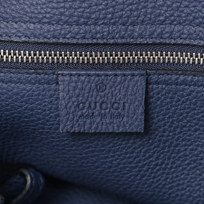 Gucci Soft Calfskin Medium Jackie Top Handle Bag Classic Blue Marine 8 of 9