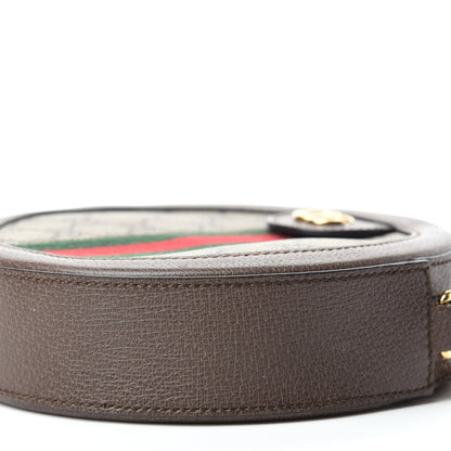 Gucci GG Supreme Monogram Web Mini Ophidia Round Shoulder Bag Brown 7 of 11