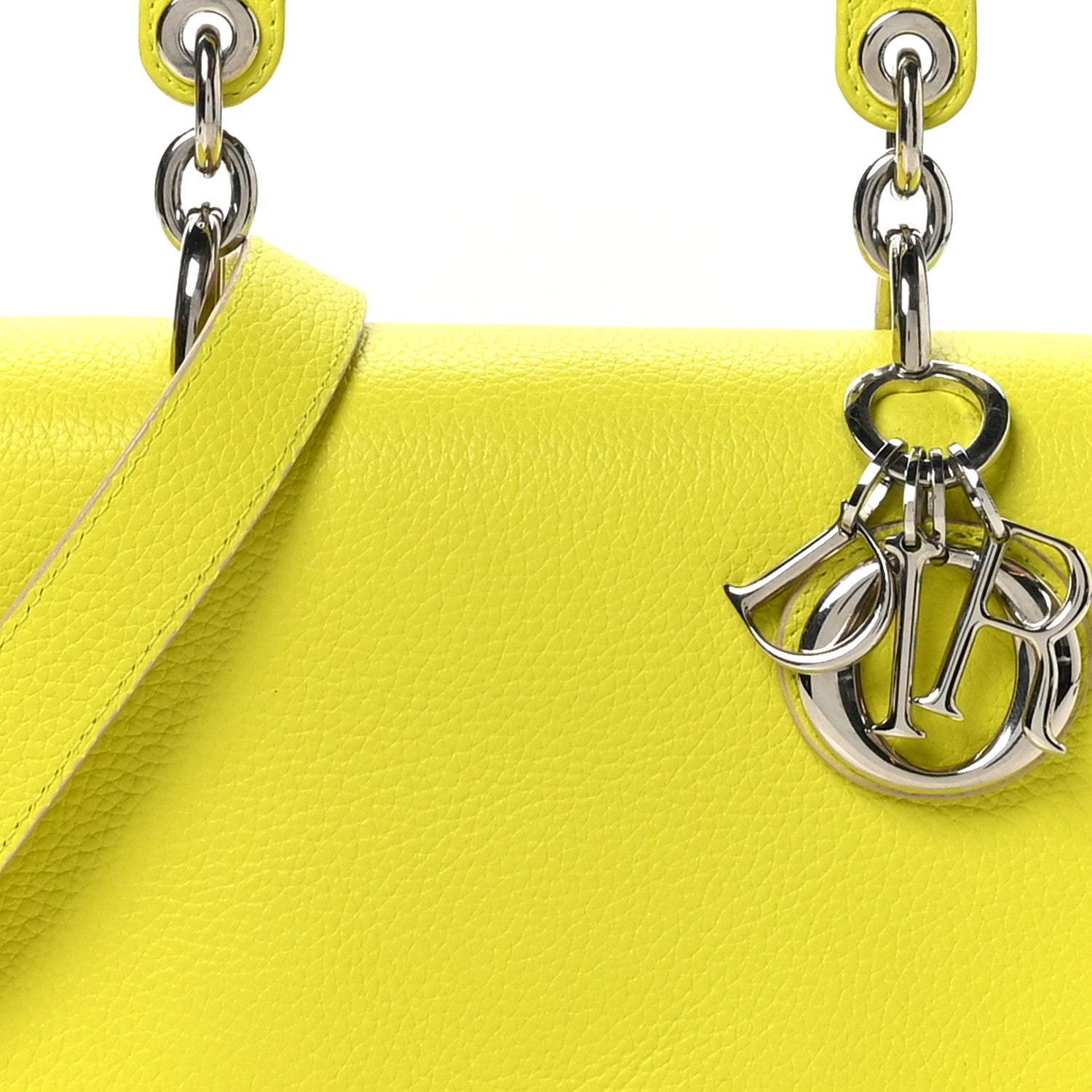 Christian Dior Bullcalf Mini Be Dior Flap Vert Acide 7 of 9