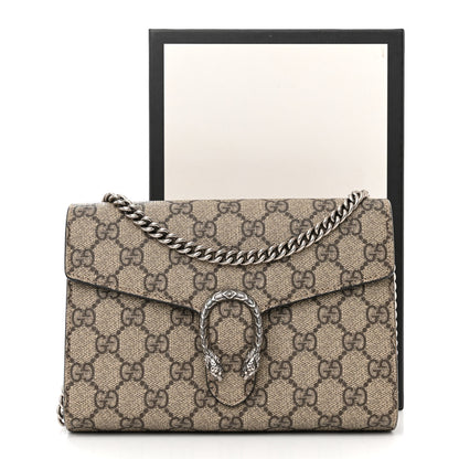 Gucci GG Supreme Monogram Mini Dionysus Chain Wallet Beige Taupe 3 of 11