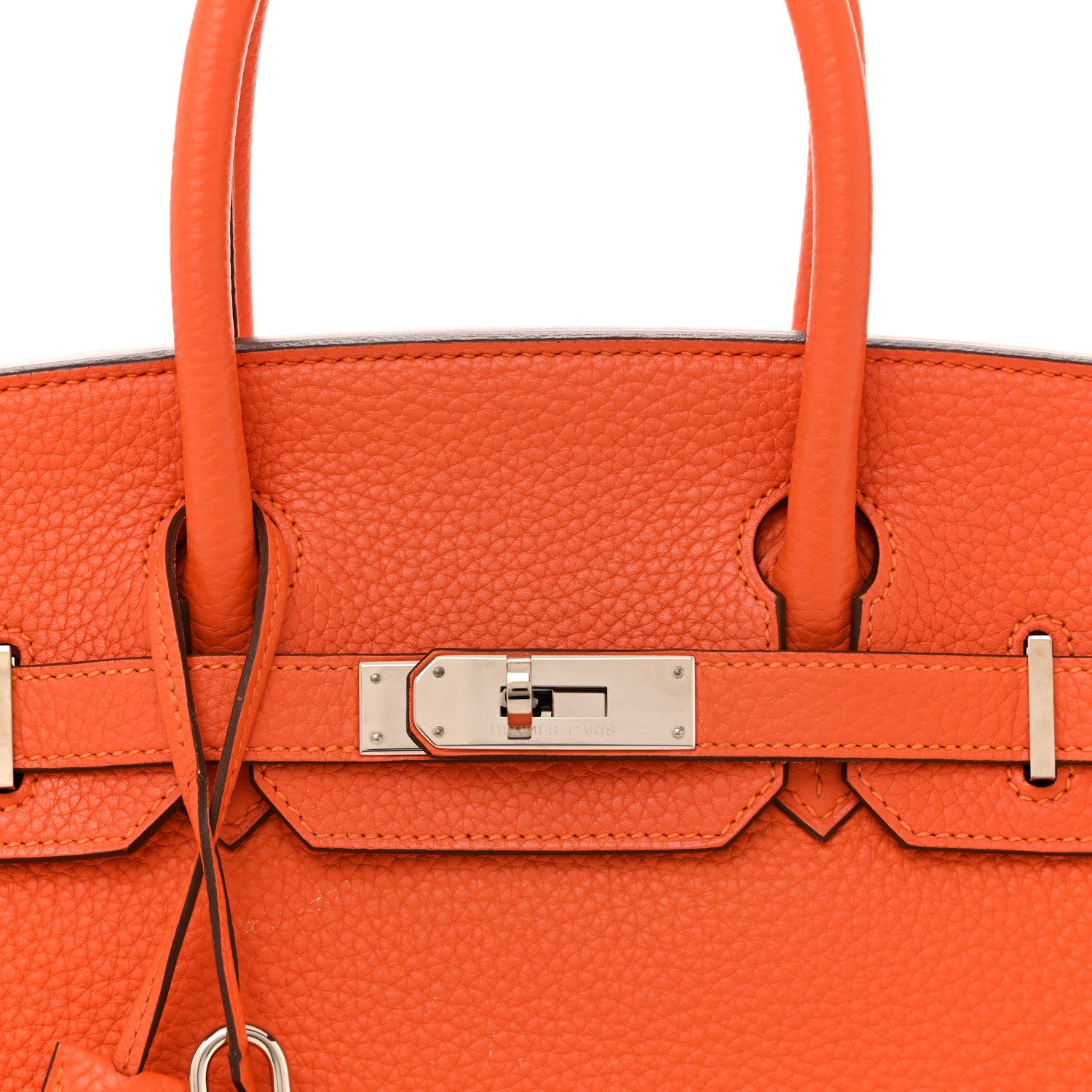 Hermes Taurillon Clemence Birkin 30 Feu 8 of 16