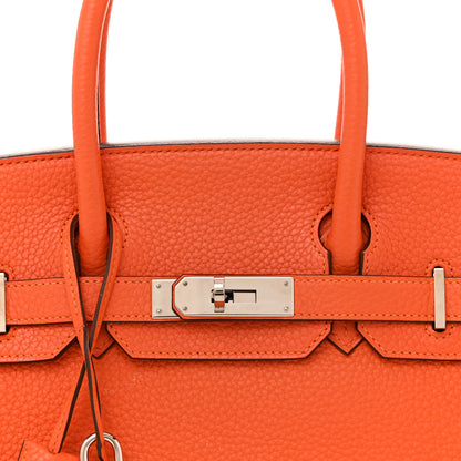 Hermes Taurillon Clemence Birkin 30 Feu 8 of 16