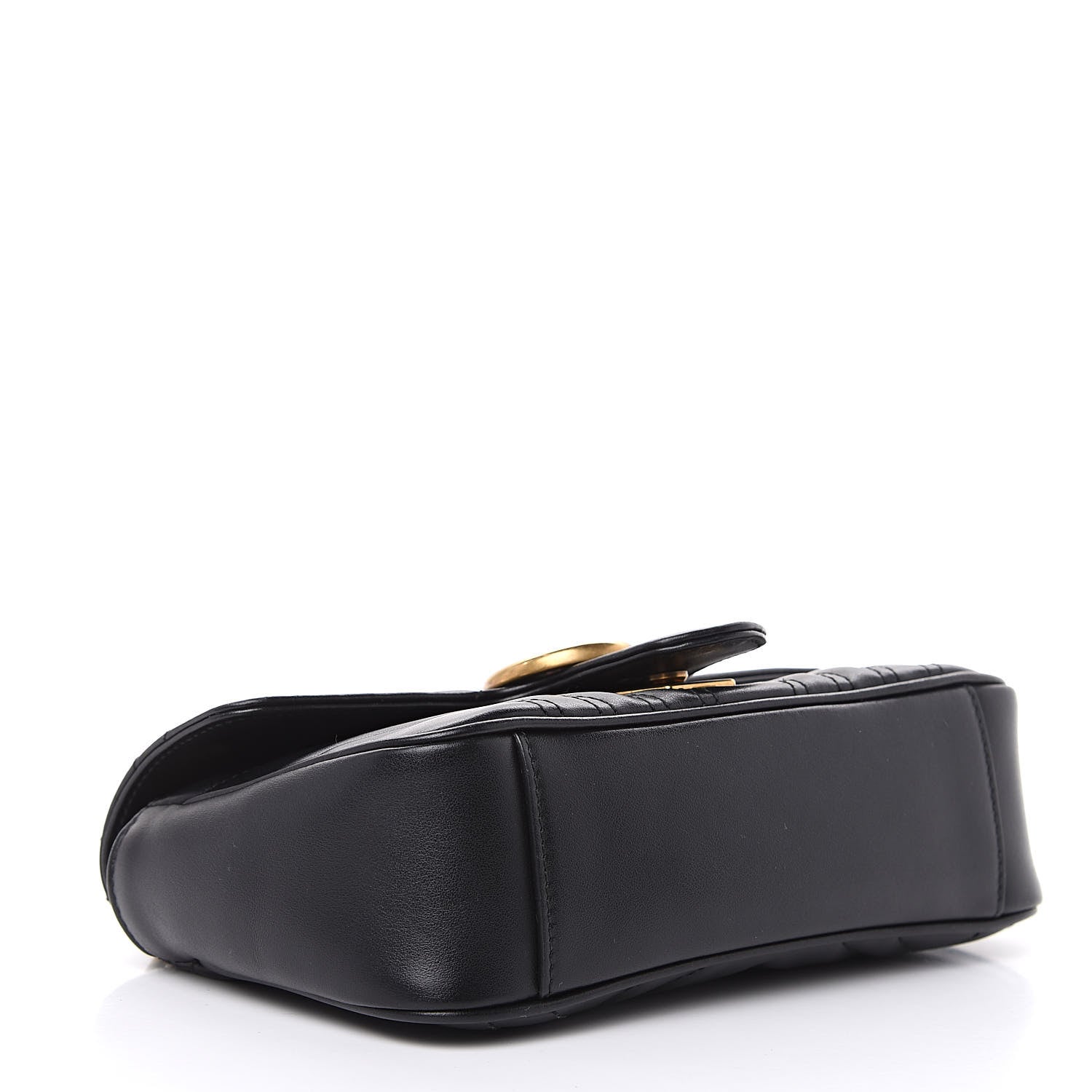 Gucci Calfskin Matelasse Mini GG Marmont Shoulder Bag Black 4 of 11