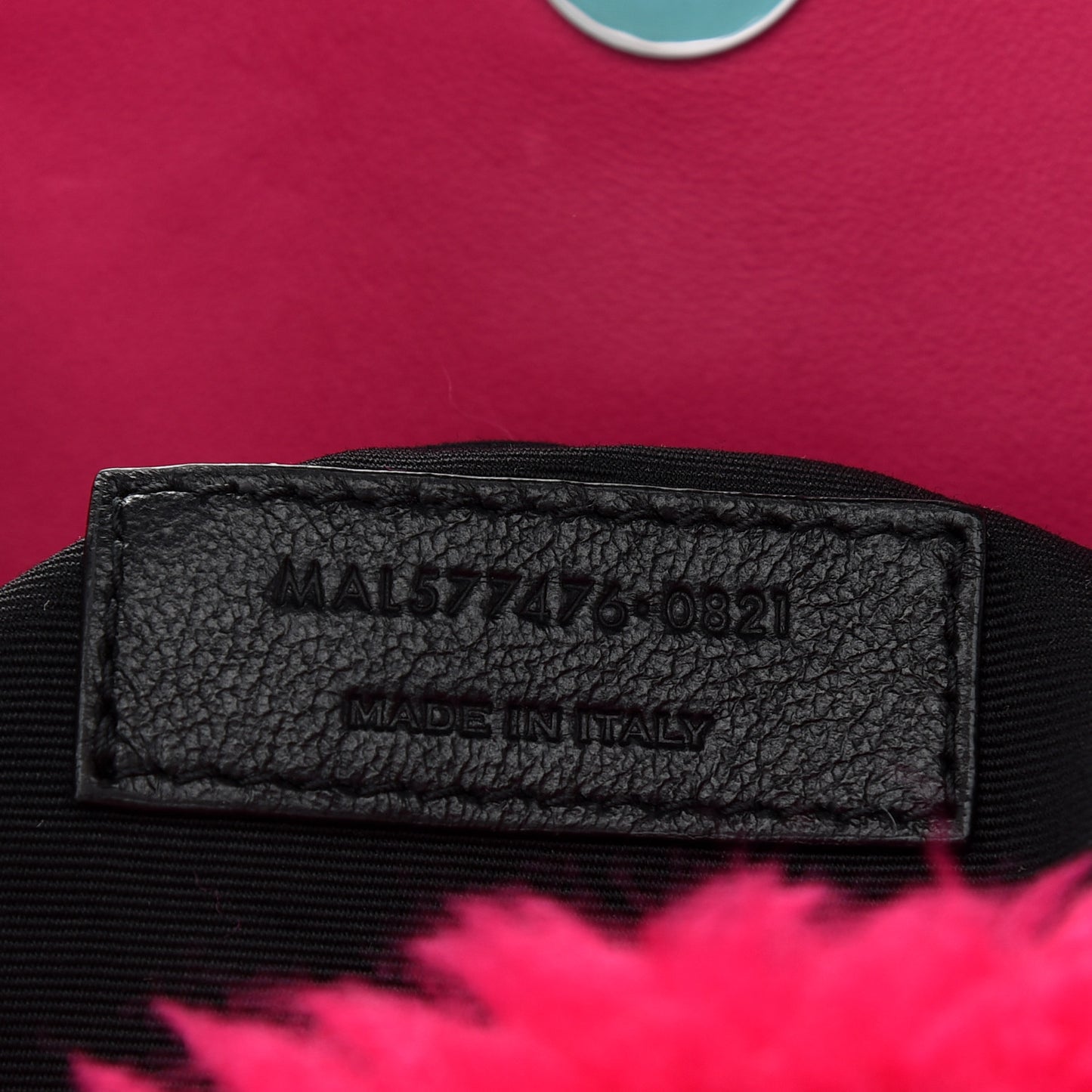 Merino Shearling Lambskin Quilted Small Loulou Puffer Monogram Chain Satchel Fuchsia