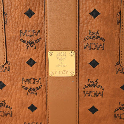 MCM Visetos Large Liz Reversible Shopper Tote Cognac 19 of 19