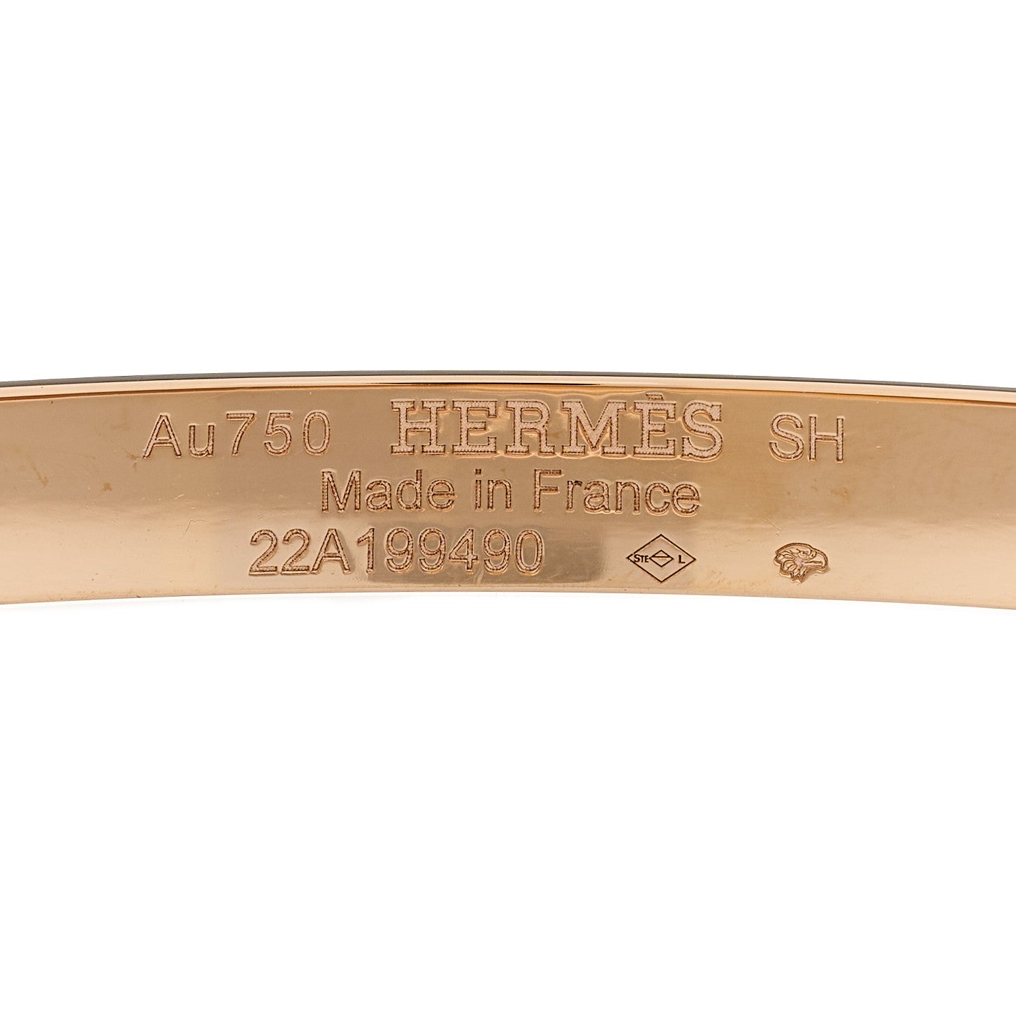 Hermes 18K Rose Gold Diamond PM Kelly Bracelet SH 3 of 4
