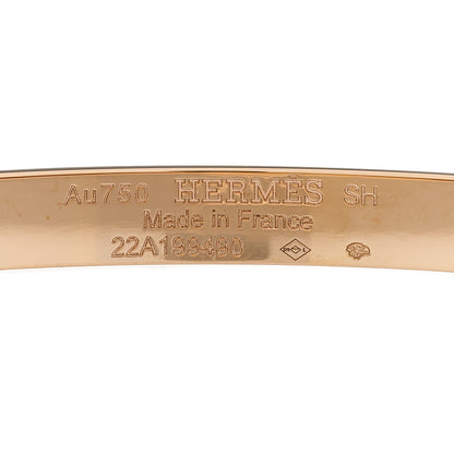 Hermes 18K Rose Gold Diamond PM Kelly Bracelet SH 3 of 4