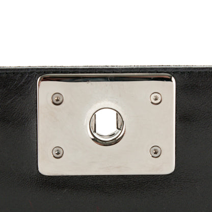 Chanel Calfskin Python Boy Flap Clutch Black 6 of 9