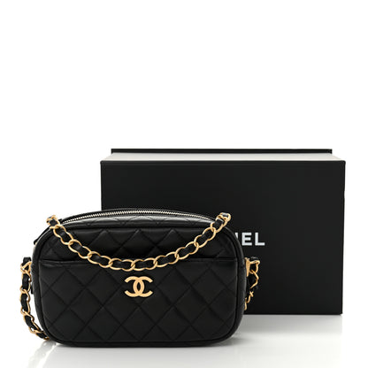 Chanel Lambskin Quilted Camera Bag Black 12 of 12