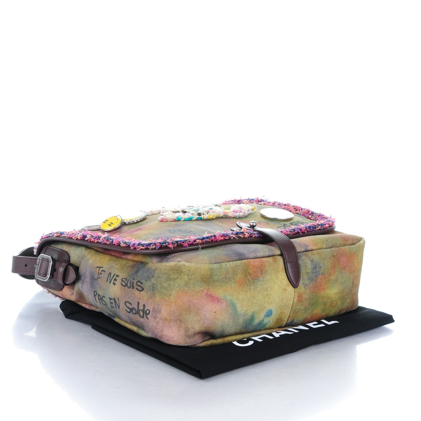 Washed Toile Graffiti On The Pavements Messenger Khaki Multicolor