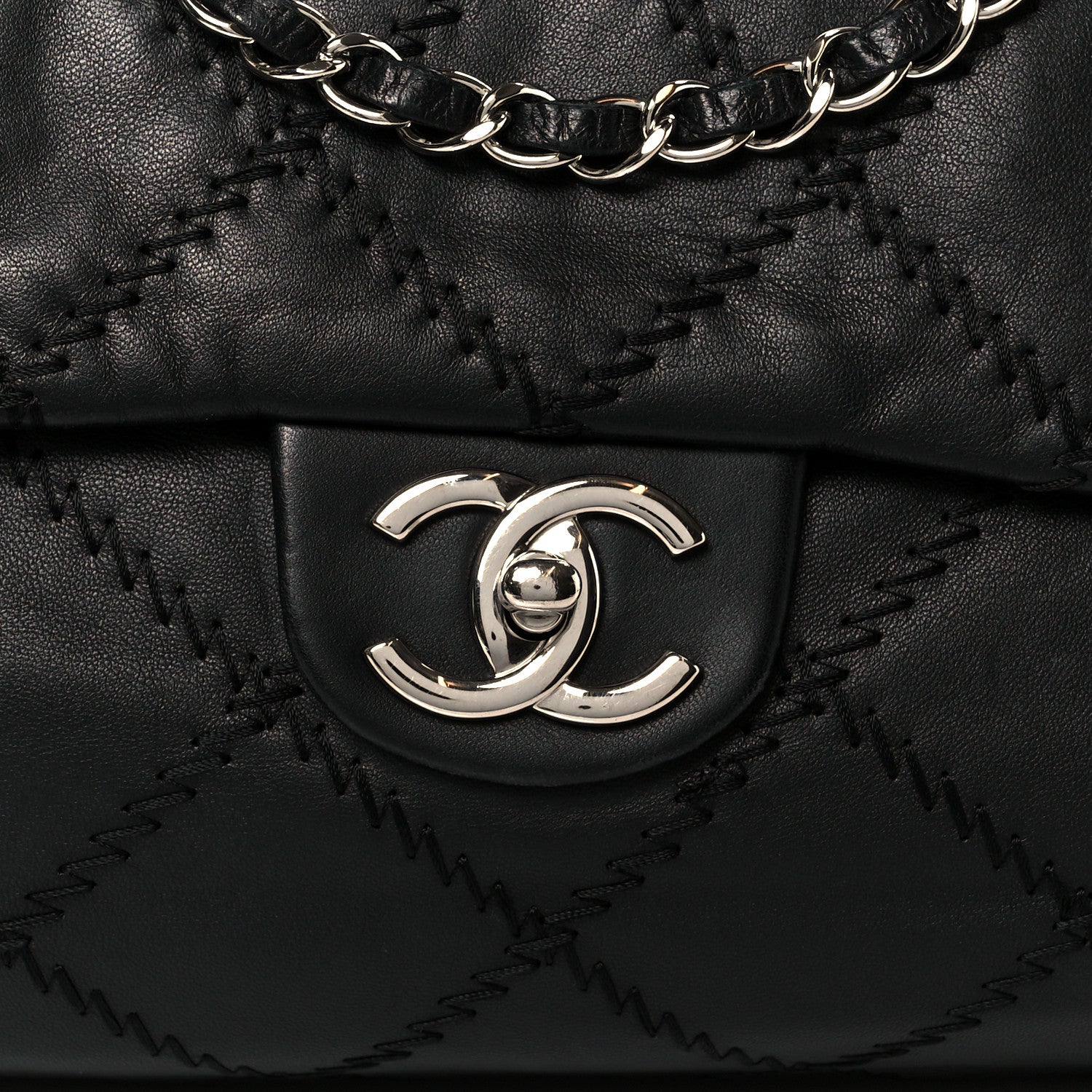 Chanel Lambskin Ultimate Stitch Maxi Flap Black 9 of 11