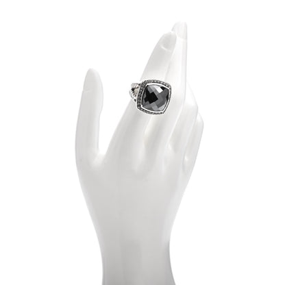 David Yurman Sterling Silver Diamond Hematine 17mm Albion Ring 52 6 2 of 5