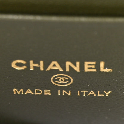 Chanel Lambskin Quilted Pick Me Up Vanity Case Khaki 6 of 10