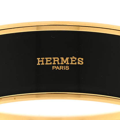 Hermes Enamel Printed Horse Motif Wide Bracelet 65 4 of 5