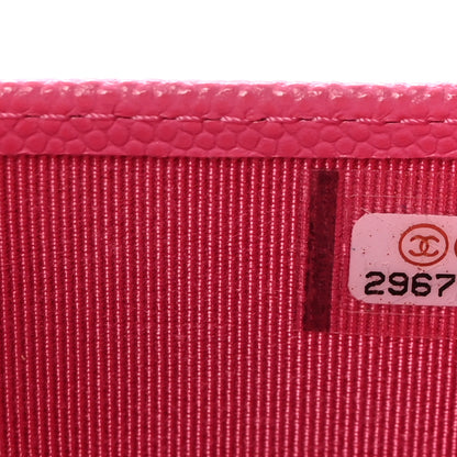 Chanel Caviar Quilted Medium Flap Wallet Pink 8 of 9