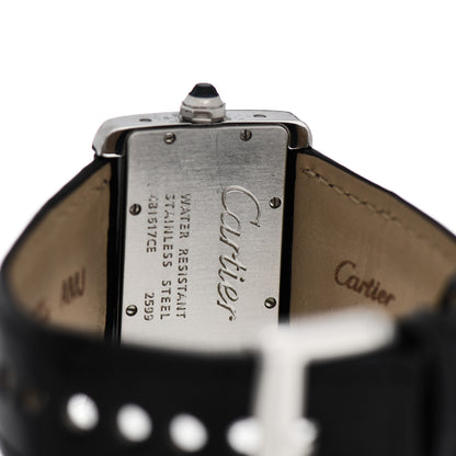 Cartier Stainless Steel Alligator 32mm Tank Divan Quartz Watch 4 of 5