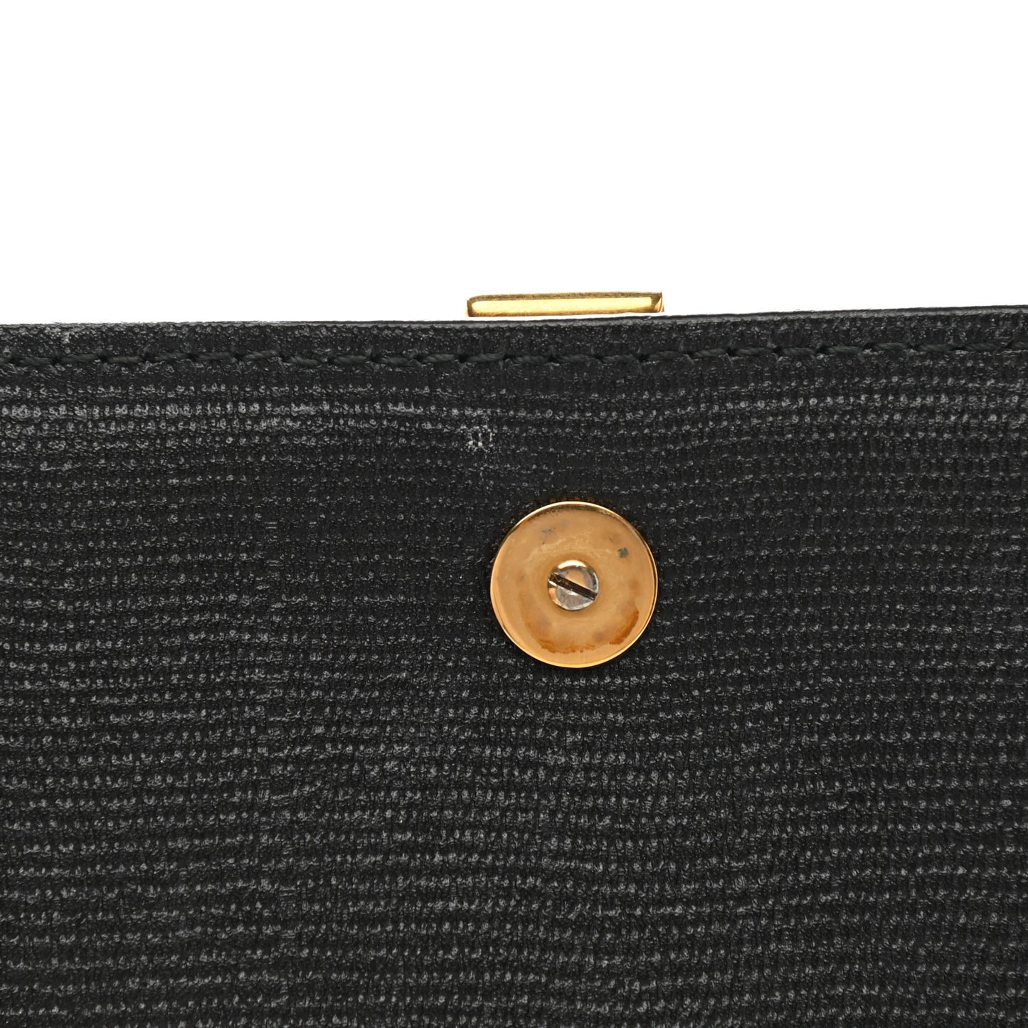 Textured Calfskin Classic Y Ligne Clutch Black