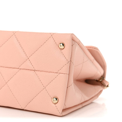 Chanel Caviar Quilted Mini Retro Twist Top Handle Flap Light Pink 10 of 12
