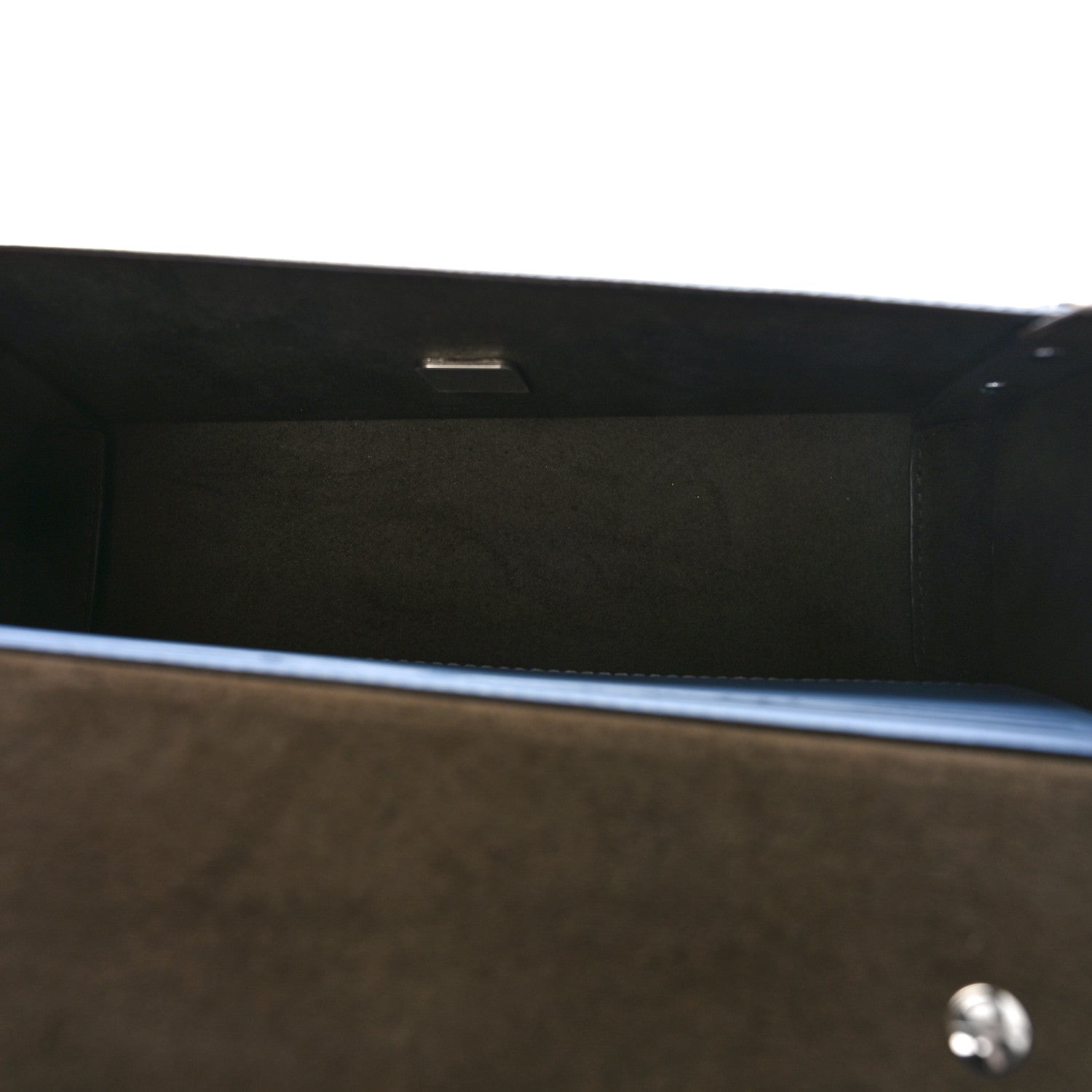 Fendi Vitello King FF Lines Embossed Baguette Soft Trunk Light Blue 5 of 8