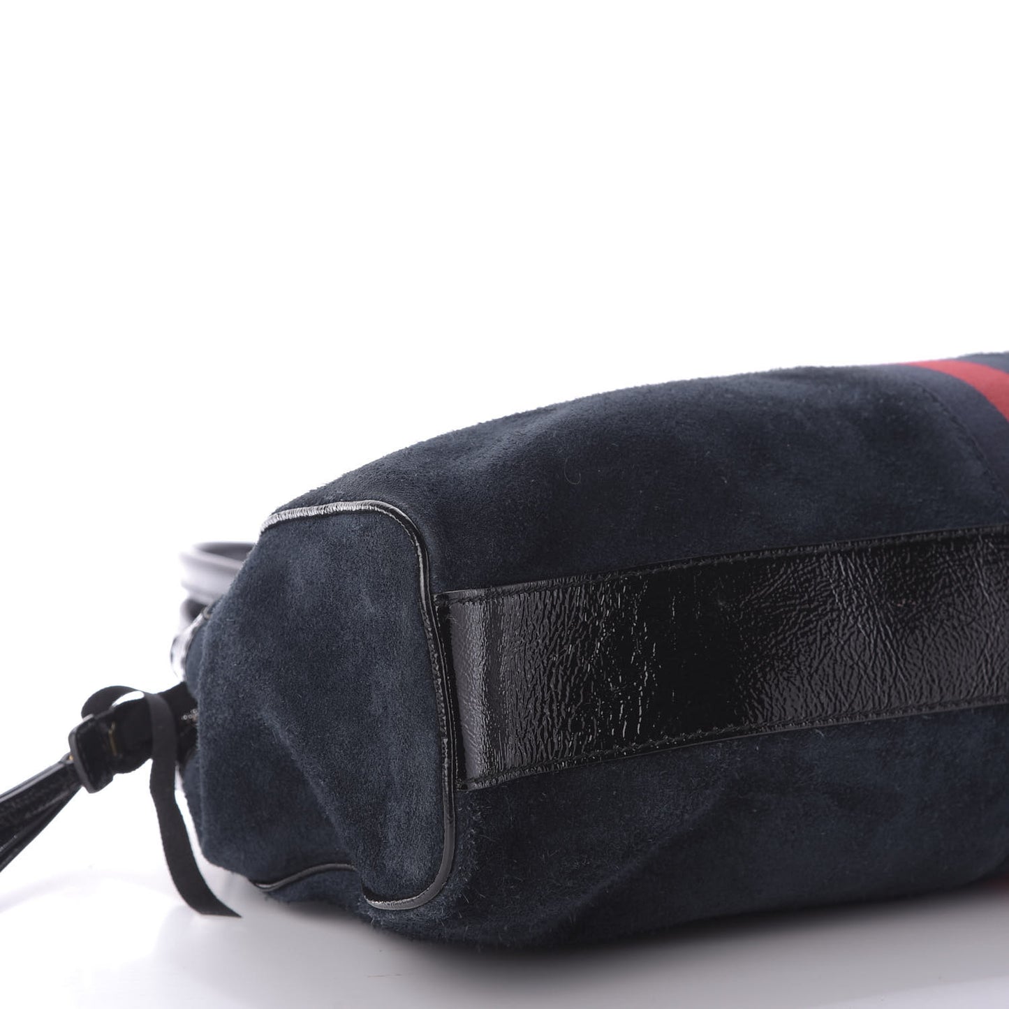 Suede Large Re(Belle) Top Handle Bag Blue