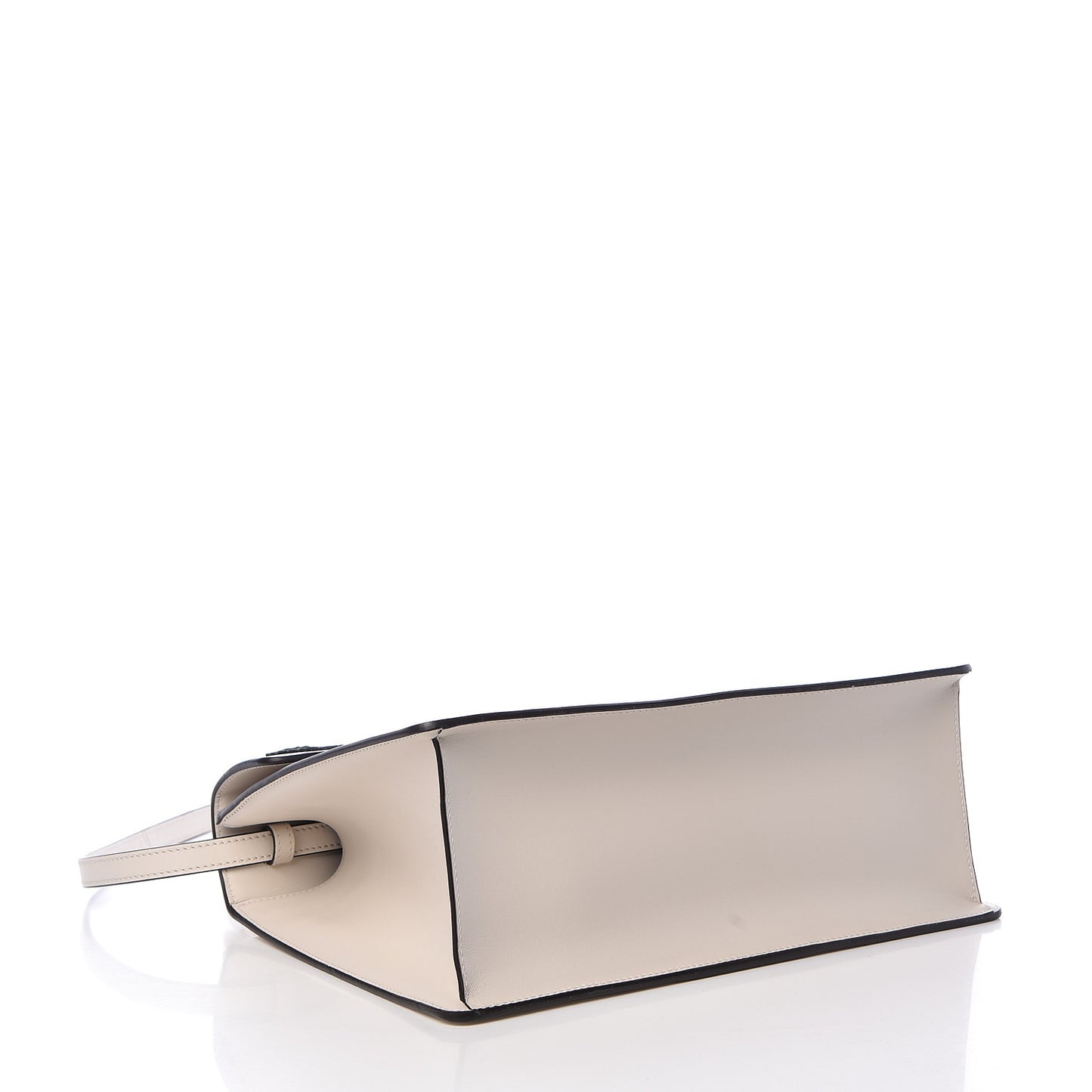 Calfskin Embroidered Medium Sylvie Top Handle Bag White