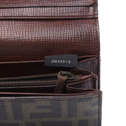 Fendi Zucca Spalmati Continental Wallet Tobacco 8 of 10