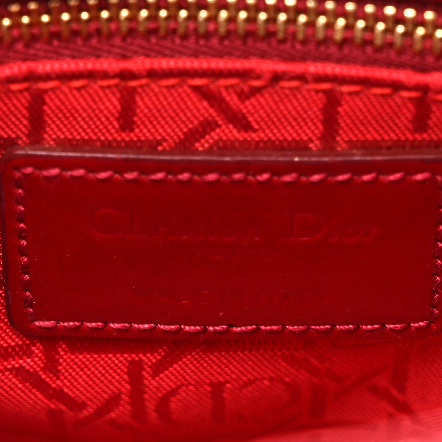 Christian Dior Patent Cannage Mini Lady Dior Red 6 of 12
