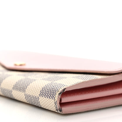 Louis Vuitton Damier Azur Sarah Wallet NM Rose Ballerine 8 of 8
