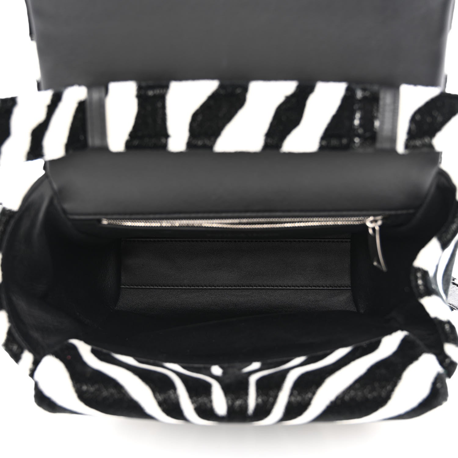 Bottega Veneta Tufted Zebra Clip Bag Black White 5 of 11