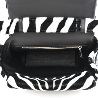 Bottega Veneta Tufted Zebra Clip Bag Black White 5 of 11